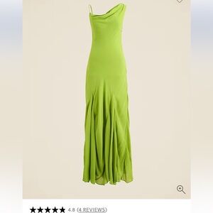 NWT- J.crew Collection asymmetrical cowlneck dress in chiffon sold out! Sz 6